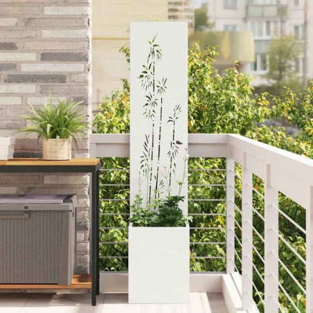 Écran de confidentialité de jardin Floral Blanc 32 x 150 cm 537178537178