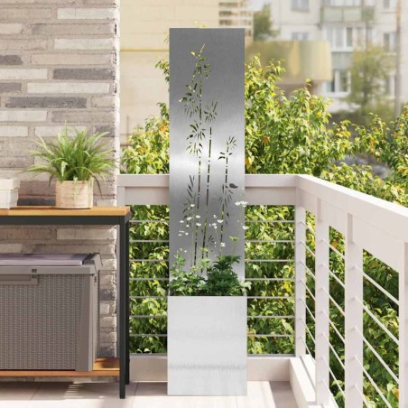 Écran de confidentialité de jardin Floral Argent 32 x 140 cm 537187537187