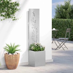 Écran de confidentialité de jardin Floral Argent 32 x 140 cm 537187537187