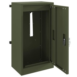 boîte aux lettres avec porte Vert olive 30 x 20 x 55 cm Acier 537188537188