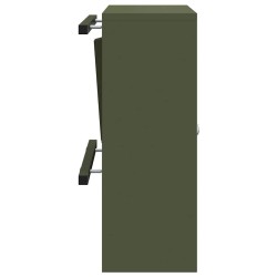 boîte aux lettres avec porte Vert olive 30 x 20 x 55 cm Acier 537188537188