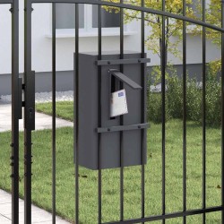 boîte aux lettres avec porte Anthracite 30 x 20 x 55 cm Acier 537189537189