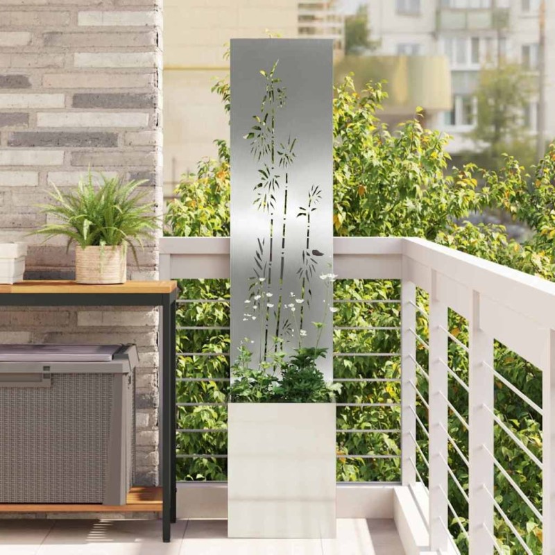 Écran de confidentialité de jardin Floral Argenté 32 x 150 cm 537191537191