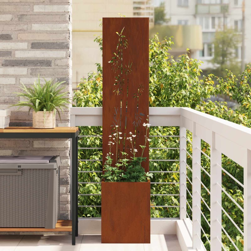 Écran de confidentialité de jardin Rouillé 32 x 32 x 150 cm 537193537193