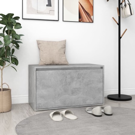 Banc d'entrée 80x40x45 cm Gris béton Bois d'ingénierie 537197537197