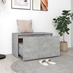 Banc d'entrée 80x40x45 cm Gris béton Bois d'ingénierie 537197537197