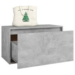 Banc d'entrée 80x40x45 cm Gris béton Bois d'ingénierie 537197537197