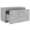 Banc d'entrée 80x40x45 cm Gris béton Bois d'ingénierie 537197537197