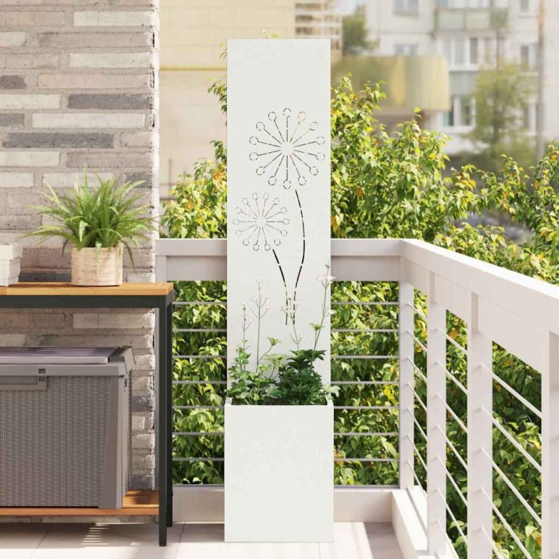 Écran de confidentialité de jardin Fretwork Blanc 32 x 150 cm 537198537198