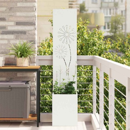 Écran de confidentialité de jardin Fretwork Blanc 32 x 150 cm 537198537198