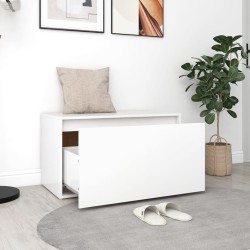 Banc d'entrée 80x40x45 cm Blanc Bois d’ingénierie 537199537199