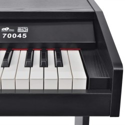 Piano numérique avec pédales 88 touches Noir Panneau mélamine   537203537203