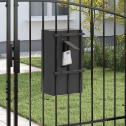 boîte aux lettres avec stockage Noir 30 x 20 x 55 cm Acier 537205537205