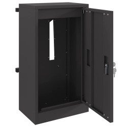 boîte aux lettres avec stockage Noir 30 x 20 x 55 cm Acier 537205537205