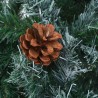 Arbre de Noël artificiel avec pommes de pin 210 cm 537209537209