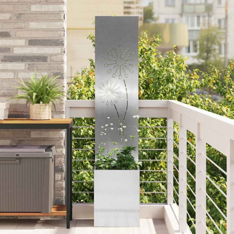 Écran de confidentialité de jardin Fretwork Argent 32 x 150 cm 537212537212