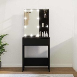Coiffeuse avec LED Noir 60x40x140 cm 537214537214
