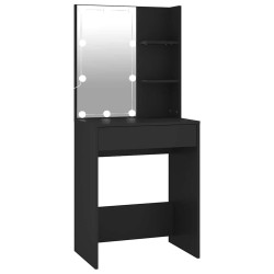 Coiffeuse avec LED Noir 60x40x140 cm 537214537214