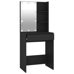 Coiffeuse avec LED Noir 60x40x140 cm 537214537214