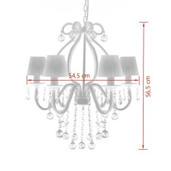 Chandelier avec 2300 cristaux Blanc 537215537215