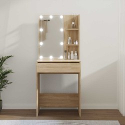 Coiffeuse avec LED Chêne sonoma 60x40x140 cm 537216537216