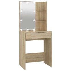Coiffeuse avec LED Chêne sonoma 60x40x140 cm 537216537216