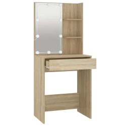 Coiffeuse avec LED Chêne sonoma 60x40x140 cm 537216537216