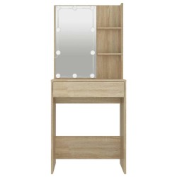Coiffeuse avec LED Chêne sonoma 60x40x140 cm 537216537216