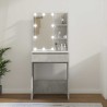 Coiffeuse avec LED Gris béton 60x40x140 cm 537217537217