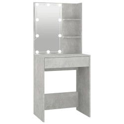 Coiffeuse avec LED Gris béton 60x40x140 cm 537217537217