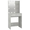Coiffeuse avec LED Gris béton 60x40x140 cm 537217537217