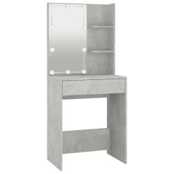 Coiffeuse avec LED Gris béton 60x40x140 cm 537217537217