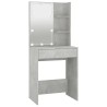 Coiffeuse avec LED Gris béton 60x40x140 cm 537217537217