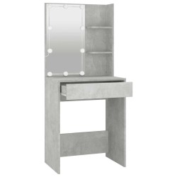 Coiffeuse avec LED Gris béton 60x40x140 cm 537217537217