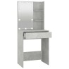 Coiffeuse avec LED Gris béton 60x40x140 cm 537217537217