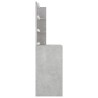 Coiffeuse avec LED Gris béton 60x40x140 cm 537217537217