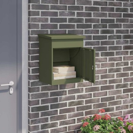Boîte de dépôt de colis Vert olive 47,5 x 38 x 59 cm Acier 537218537218