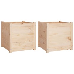 Jardinières d'extérieur 2 pcs 50x50x50 cm bois de pin massif 537221537221