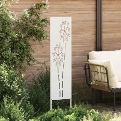 Écran de confidentialité de jardin Fretwork Blanc 32 x 140 cm 537232537232