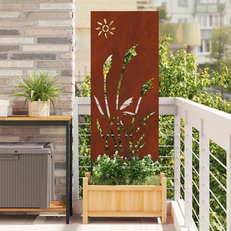 Écran de confidentialité de jardin Fretwork Rouillé 50 x 140 cm 537238537238