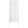 Écran de confidentialité de jardin Floral Blanc 50 x 140 cm 537242537242