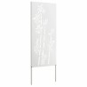 Écran de confidentialité de jardin Floral Blanc 50 x 140 cm 537242537242
