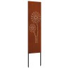 Écran de confidentialité de jardin Fretwork Rouillé 32 x 140 cm 537244537244