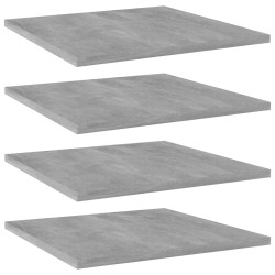 Panneaux de bibliothèque 4 pcs gris béton bois d’ingénierie 537245537245