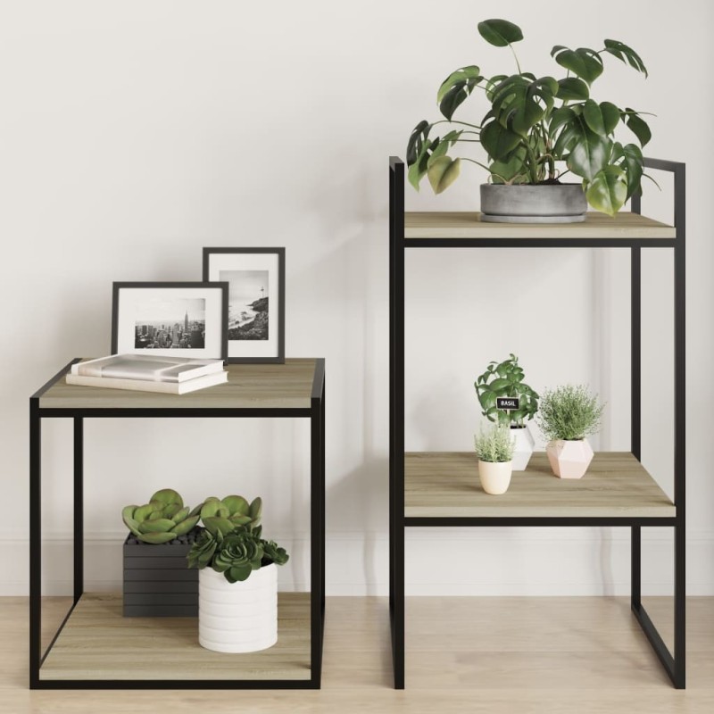 Panneau de bibliothèque 4pcs Chêne sonoma 40x40x1,5cm Aggloméré 537246537246
