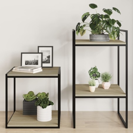 Panneau de bibliothèque 4pcs Chêne sonoma 40x40x1,5cm Aggloméré 537246537246
