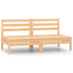 Canapés centraux de jardin 2 pcs Bois de pin massif 537248537248