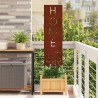 Écran de confidentialité de jardin Fretwork Rouillé 32 x 140 cm 537256537256