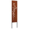 Écran de confidentialité de jardin Floral Rouillé 32 x 140 cm 537262537262