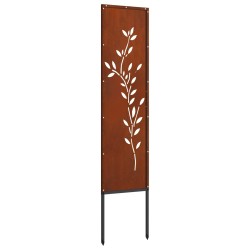 Écran de confidentialité de jardin Floral Rouillé 32 x 140 cm 537262537262